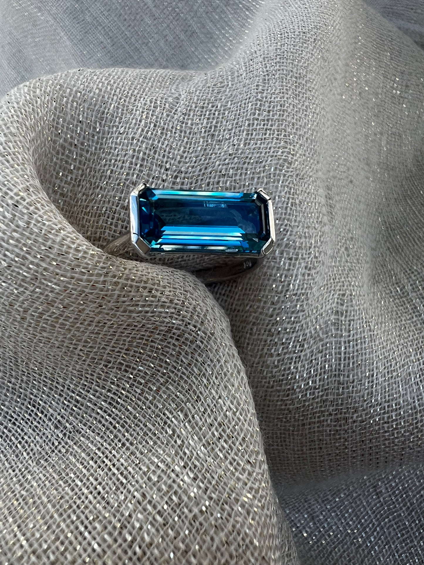 Topaz East West ring