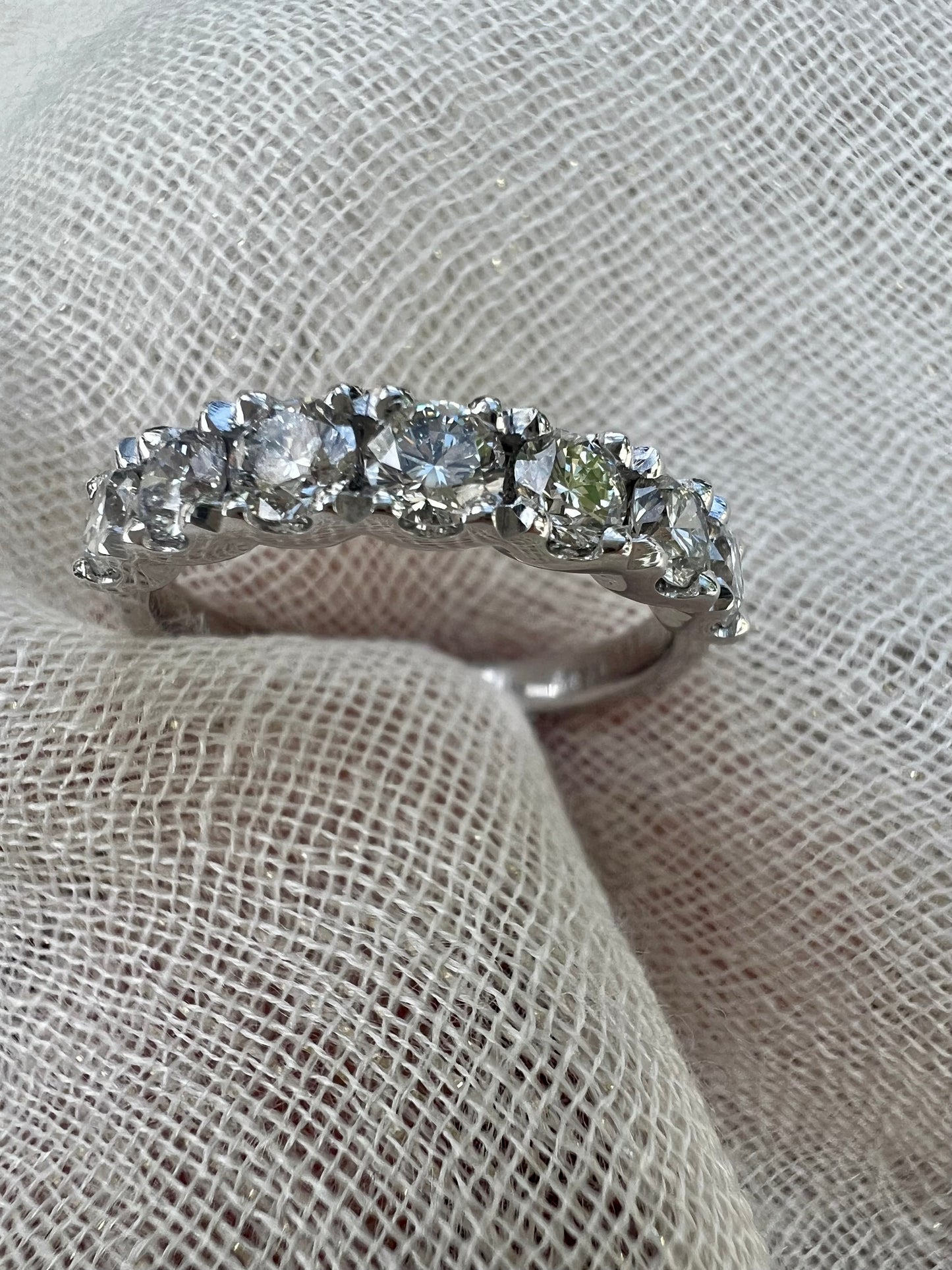 7 stone half eternity band