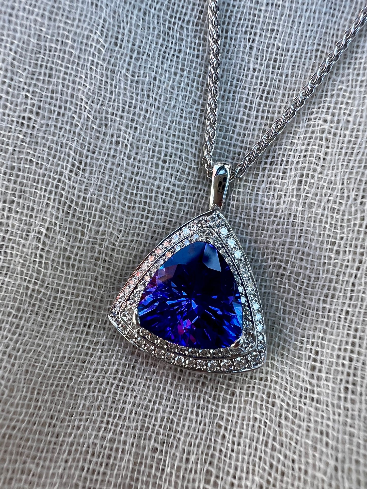 Tanzanite Trillion Pendant.