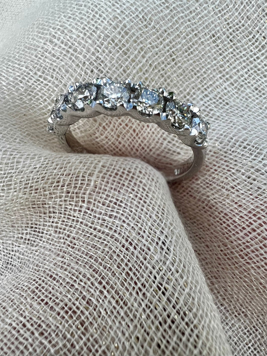 7 stone half eternity band