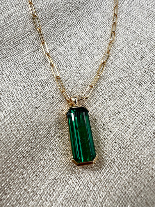 Green Tourmaline Pendant