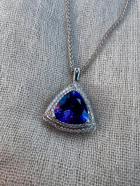 Tanzanite Trillion Pendant.