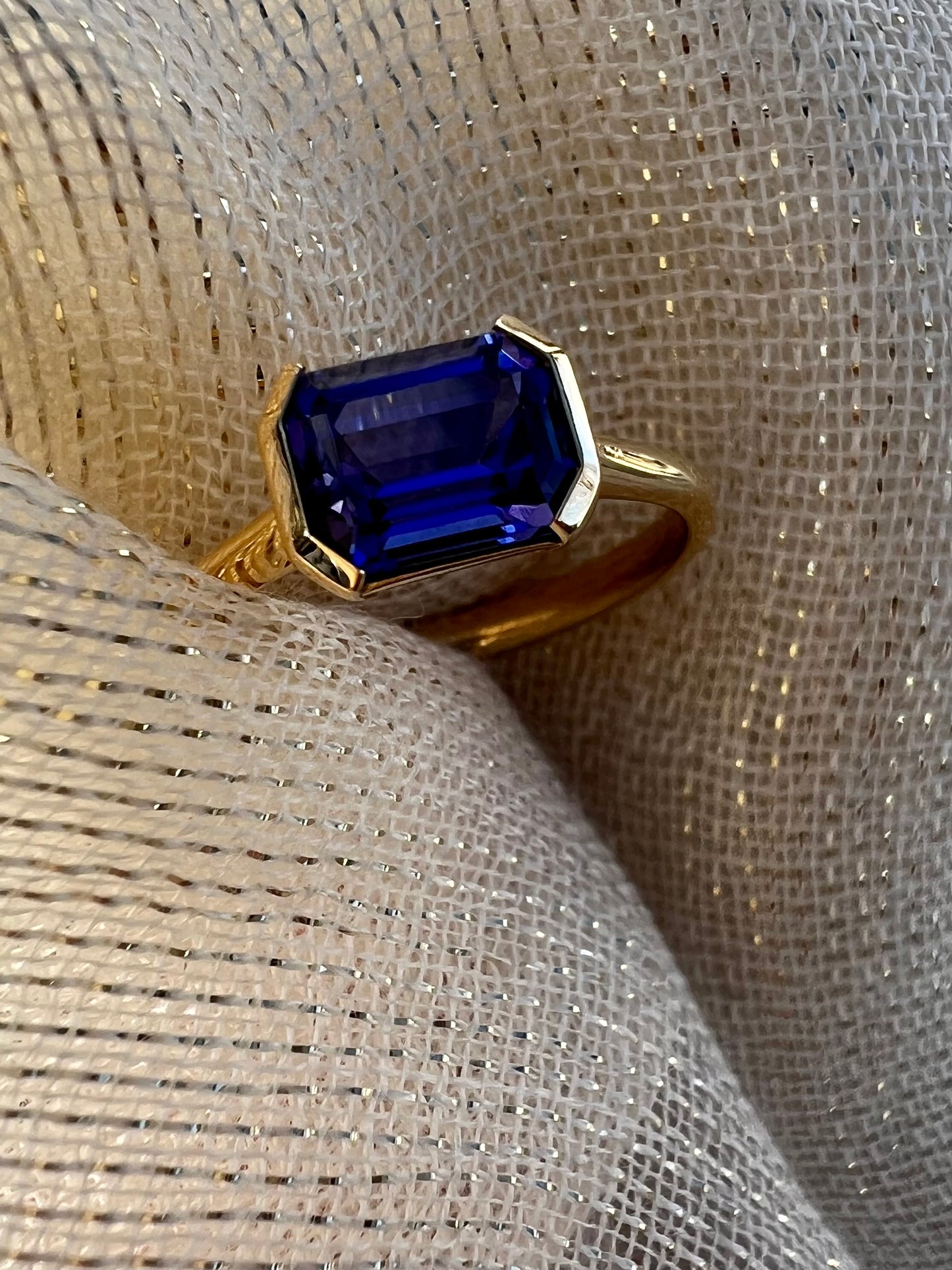 Tanzanite Emerald cut ring
