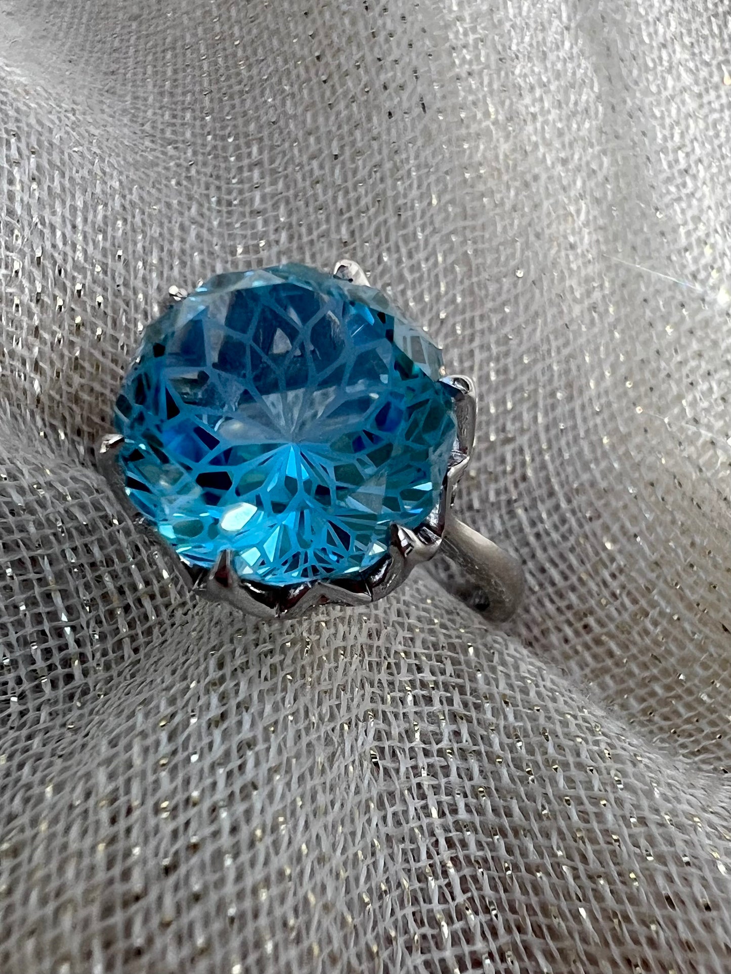 Topaz Protea ring
