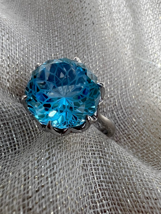 Topaz Protea ring