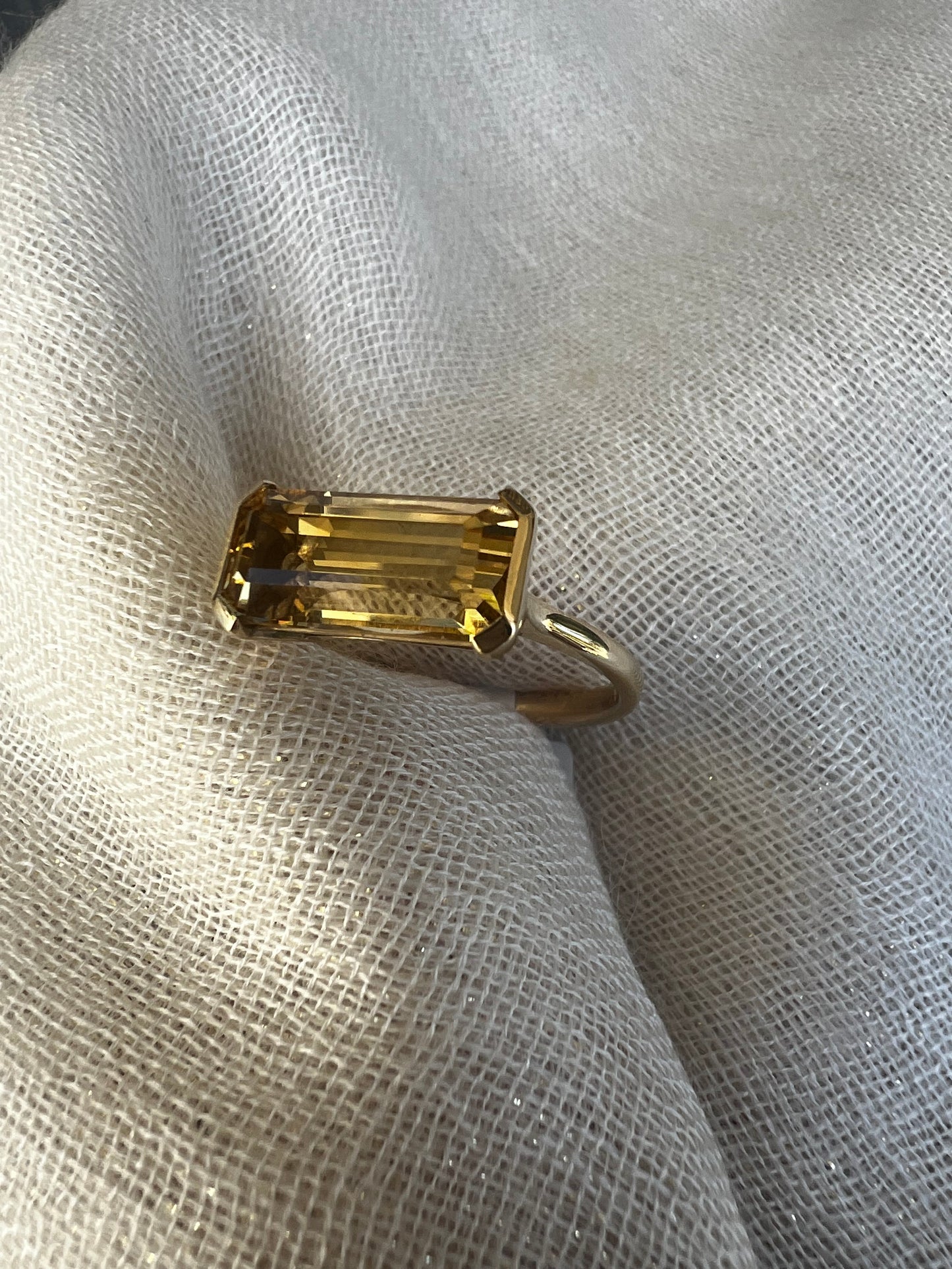 Citrine East West ring