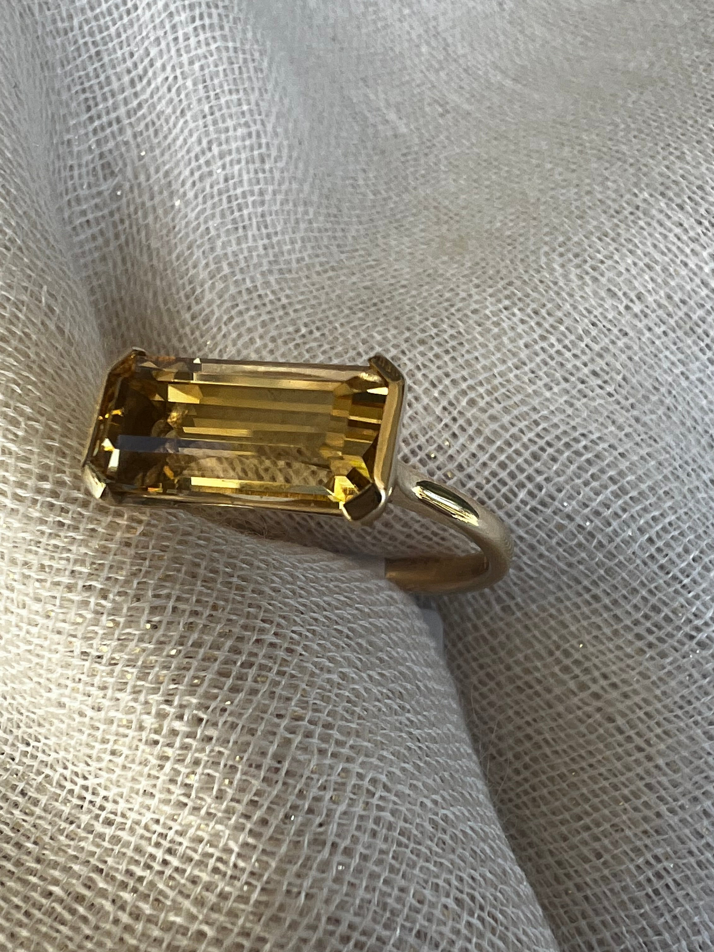 Citrine East West ring