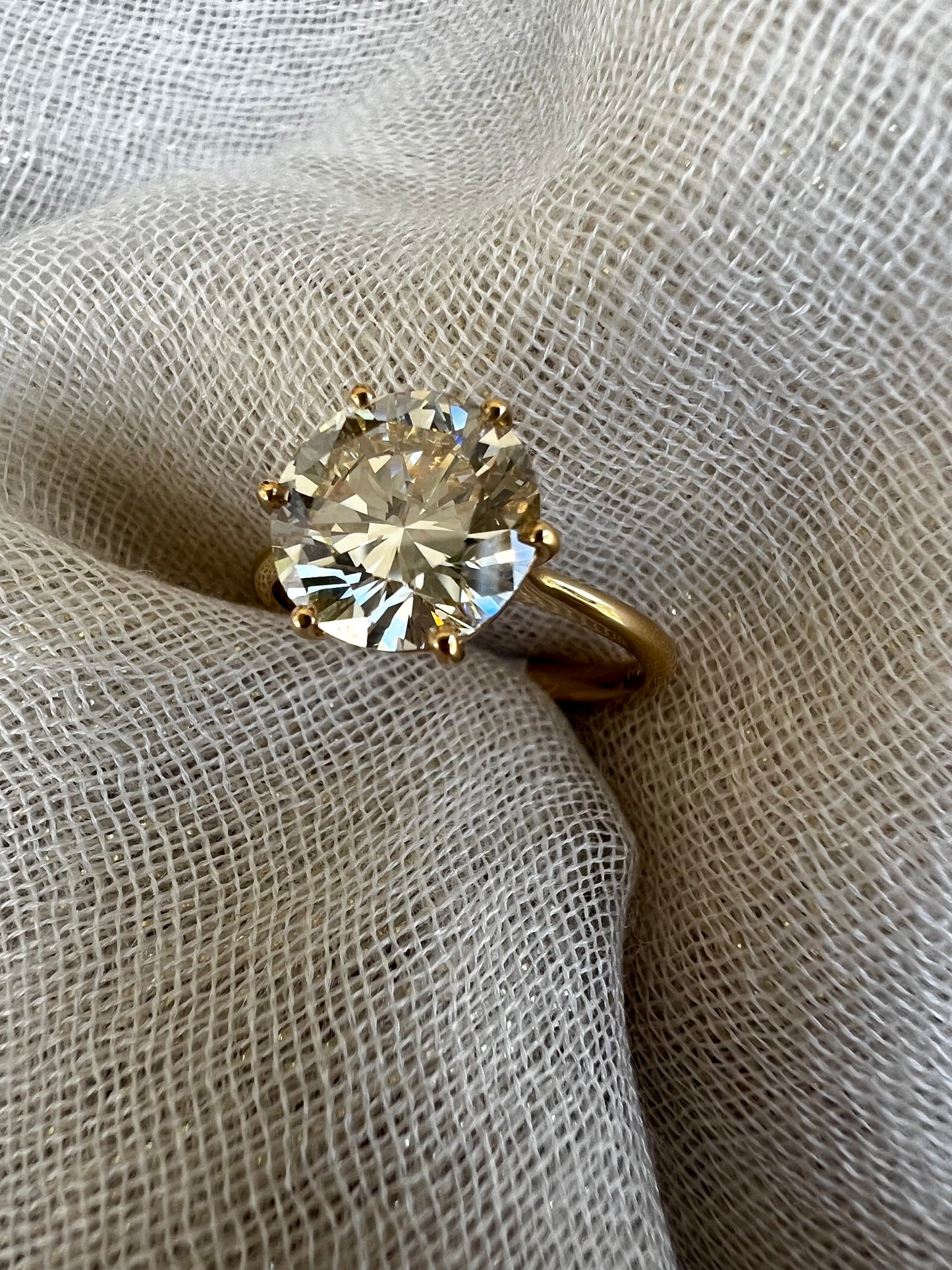 Solitaire Brilliant Cut Diamond Ring.