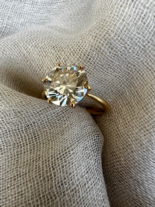 Solitaire Brilliant Cut Diamond Ring.