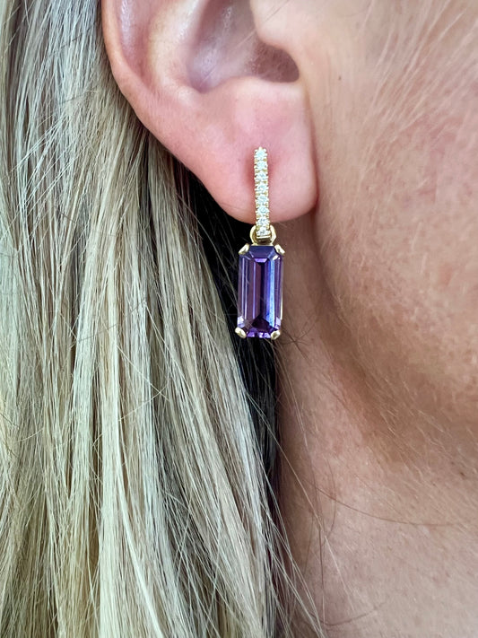 Amethyst earrings
