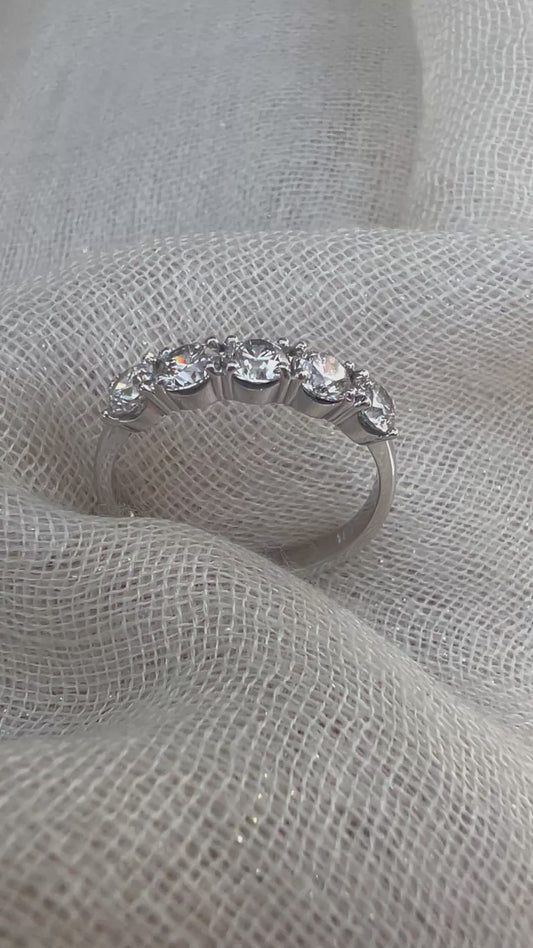 5 Stone diamond eternity band